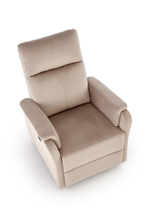 Relaxační křeslo s elektrickým polohováním Halmar CROCUS lenoška s funkcí elektrického rozkladu, béžová (1p=1szt) (6)