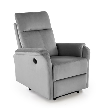 Relaxační křeslo s elektrickým polohováním Halmar CROCUS lenoška s funkcí elektrického rozkladu, popelavá (1p=1szt) (1)