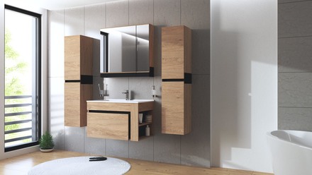 Závěsná skříňka Halmar DUESA skříňka 2D dub zlatý (1p=1szt) (4)