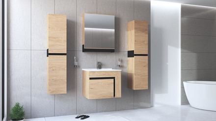 Zrcadlová skříňka Halmar DUESA skříňka se zrcadlem 601D dub zlatý (1p=1szt) (4)