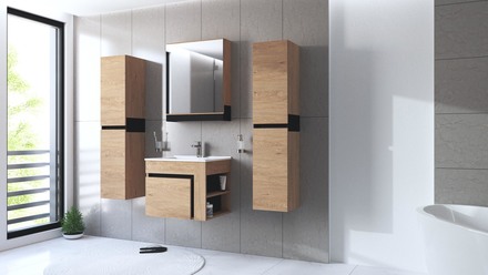 Zrcadlová skříňka Halmar DUESA skříňka se zrcadlem 601D dub zlatý (1p=1szt) (5)