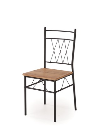 Sestava moderní jídelní stůl se židlemi Halmar FAUST 3 sestava stůl + 4 křesla dub přírodní černý (1p=1kpl) (7)