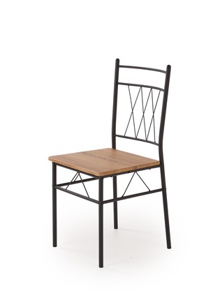 Sestava moderní jídelní stůl se židlemi Halmar FAUST 3 sestava stůl + 4 křesla dub přírodní černý (1p=1kpl) (8)