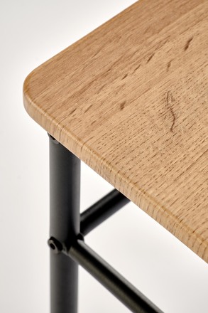 Sestava moderní jídelní stůl se židlemi Halmar FAUST 3 sestava stůl + 4 křesla dub přírodní černý (1p=1kpl) (16)