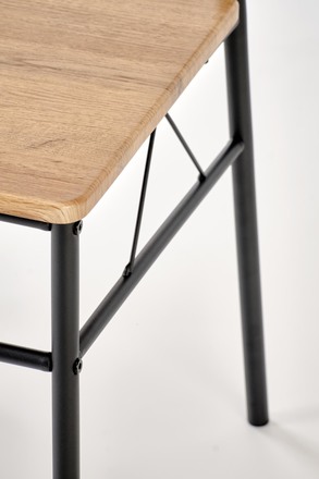 Sestava moderní jídelní stůl se židlemi Halmar FAUST 3 sestava stůl + 4 křesla dub přírodní černý (1p=1kpl) (18)