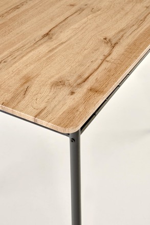 Sestava moderní jídelní stůl se židlemi Halmar FAUST 3 sestava stůl + 4 křesla dub přírodní černý (1p=1kpl) (15)