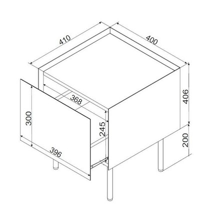 Noční stolek Halmar FELLINI noční stolek olivová ( 2 szt.= 1 p. ) (3)
