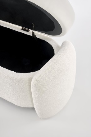 Taburet s úložným prostorem Halmar FICARIA taburet s úložným prostorem krémový (8)