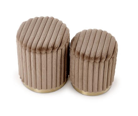 Sestava taburetů Halmar FIDO sestava taburetů, cappuccino zlatý (1p=1kpl) (3)