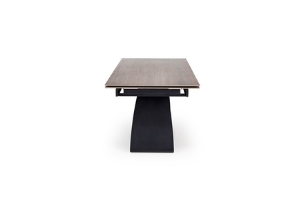 Moderní jídelní stůl s rozkladem Halmar HILARIO stůl rozkládací, deska - ořech, nohy - černý (3p=1szt) (1)