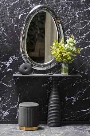 Nástěnné zrcadlo Halmar IVORY zrcadlo závěsné, stříbrné (1p=1szt) (4)