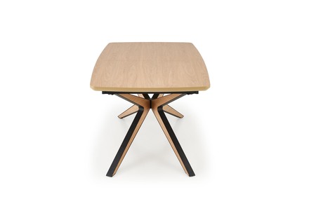 Moderní jídelní stůl s rozkladem Halmar JAMES stůl rozkládací, přírodní černý (2p=1szt) (6)