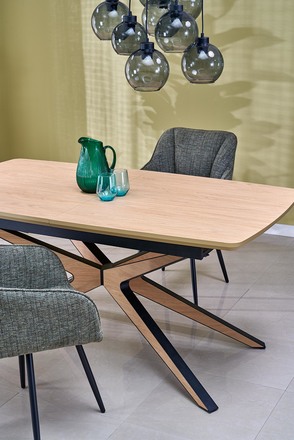 Moderní jídelní stůl s rozkladem Halmar JAMES stůl rozkládací, přírodní černý (2p=1szt) (9)