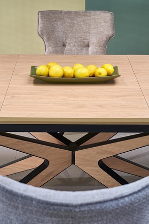 Moderní jídelní stůl s rozkladem Halmar JAMES stůl rozkládací, přírodní černý (2p=1szt) (12)