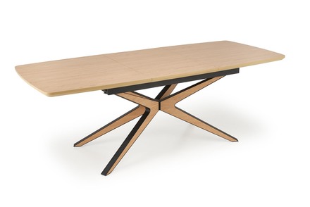 Moderní jídelní stůl s rozkladem Halmar JAMES stůl rozkládací, přírodní černý (2p=1szt) (3)