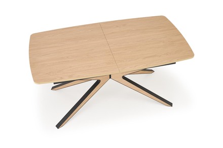 Moderní jídelní stůl s rozkladem Halmar JAMES stůl rozkládací, přírodní černý (2p=1szt) (4)