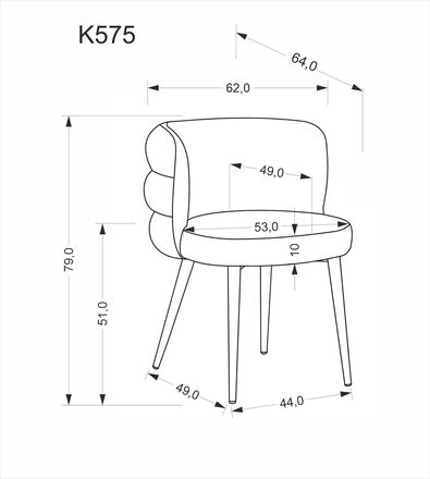 Moderní jídelní židle Halmar K575 židle olivová (6)