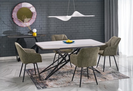 Moderní jídelní židle Halmar K576 židle olivová (7)