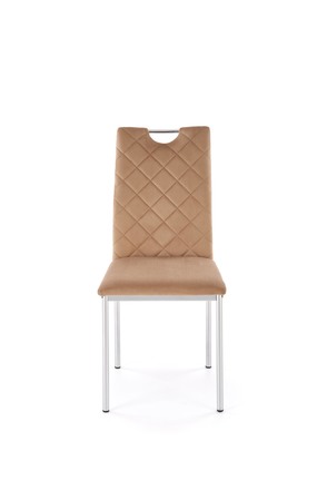 Moderní jídelní židle Halmar K578 židle béžová stříbrná (10)