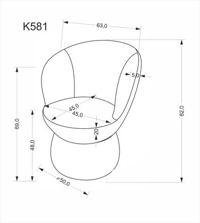 Moderní jídelní židle Halmar K581 židle popelavá (1p=1szt) (5)