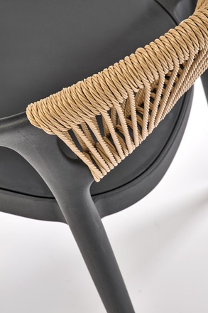 Moderní jídelní židle Halmar K582 židle černá přírodní (1p=4szt) (6)