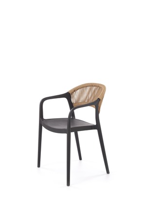 Moderní jídelní židle Halmar K582 židle černá přírodní (1p=4szt) (2)