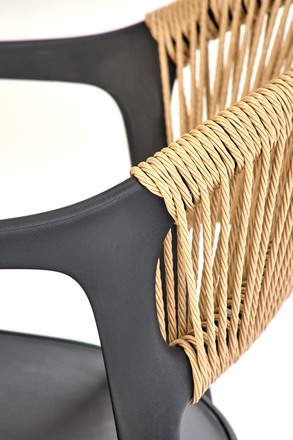 Moderní jídelní židle Halmar K582 židle černá přírodní (1p=4szt) (8)