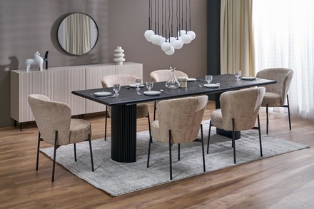 Moderní jídelní židle Halmar K590 židle béžová (1p=2szt) (6)