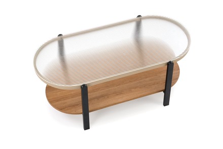 Konferenční stolek Halmar KAMALA konferenční stolek, přírodní černý (1p=1szt) (2)