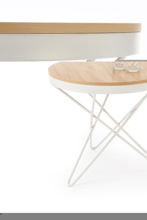 Konferenční stolek Halmar LEILA konferenční stolek, přírodní bílý (1p=1szt) (4)