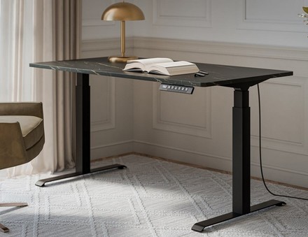 Psací stůl Halmar MOON LONG psací stůl černý san sebastian (2)