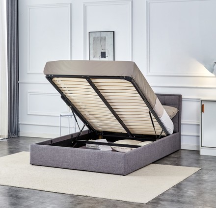 Manželská postel Halmar PADVA 140cm lůžko s úložným prostorem popelavá (2 Karton)
