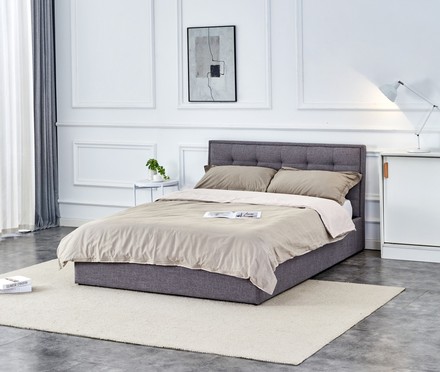 Manželská postel Halmar PADVA 140cm lůžko s úložným prostorem popelavá (2 Karton) (1)