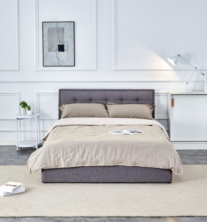 Manželská postel Halmar PADVA 140cm lůžko s úložným prostorem popelavá (2 Karton) (2)