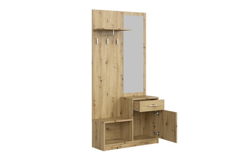 Předsíňová stěna Halmar PERGO předsíň, barva: dub artisan (4p=1szt) (2)