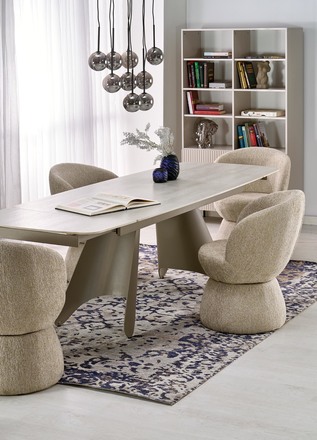 Moderní jídelní stůl s rozkladem Halmar SALIX stůl rozkládací, travertin kašmír (2p=1szt) (9)