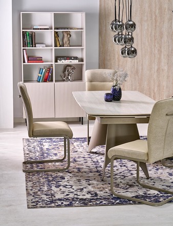 Moderní jídelní stůl s rozkladem Halmar SALIX stůl rozkládací, travertin kašmír (2p=1szt) (13)