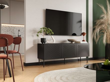 Televizní stolek Halmar SIENA stolek RTV 150 černý (1)