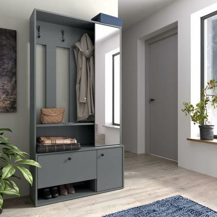 Předsíňová stěna Halmar SPOT garderoba graphite (1)