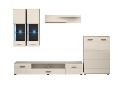 Obývací stěna Halmar VALETTA sestava, barva: kašmír (5p=1szt) (4)