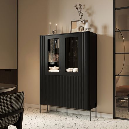 Vítrína Halmar VERA vitrína 110 černý ( 1 szt.=2 p. ) (2)