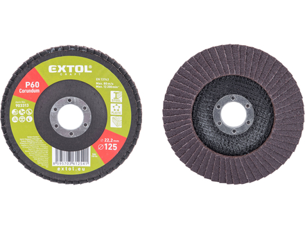 Kotouč lamelový Extol Craft 903313 kotouč lamelový šikmý korundový, O125mm, P60