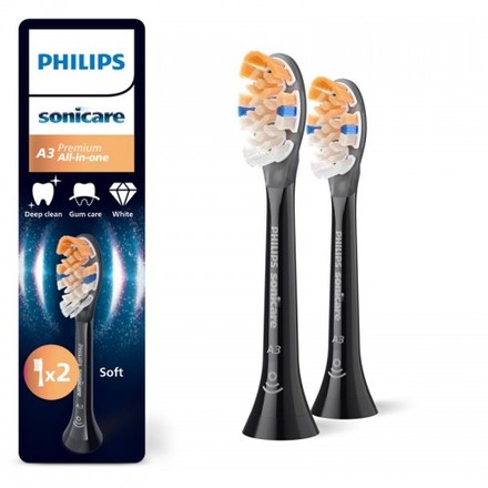 Náhradní hlavice Philips Prestige, 2pcs, black