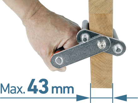 Nosič desek Extol Premium 8863108 nosič desek kovový, sada 2ks, nosnost až 80kg/pár (4)