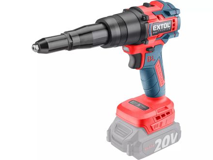 Aku nýtovací pistole Extol Premium 8891869 pistole nýtovací aku SHARE20V, BRUSHLESS, bez baterie a nabíječky