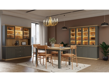 Moderní jídelní stůl s rozkladem Forte Pontypool TBLT7127-Q246 šedá 150-200/78/90cm ( 2*karton) (2)