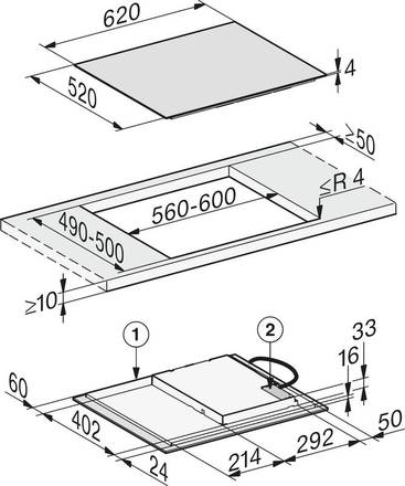 Indukční varná deska Miele KM 7361 FL (3)