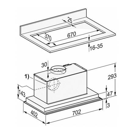 Vestavný odsavač par Miele DA 2578 (3)
