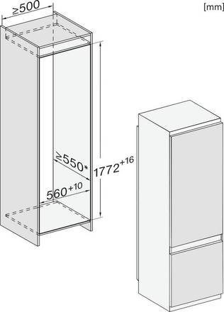 Vestavná kombinovaná chladnička Miele KF 7731 D (6)