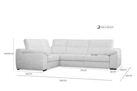 Sedací souprava Arkos LEO I-R-II, látka: Cremona 04 - levý roh (5)